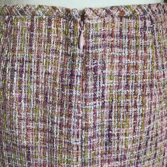 Tahari ASL Pink, Purple, Cream Woven Tweed Skirt Suit. Size 4. New with Tags - Picture 7 of 16